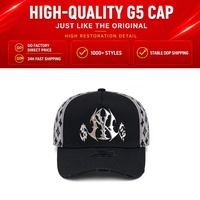 Casquettes de baseball pour hommes, style vintage usé, structurées à 5 panneaux, avec plaque métallique brodée, Mz Gorras Ny G5