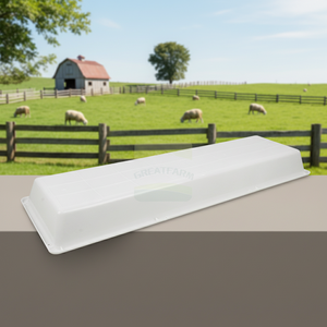 Abreuvoir pour animaux en <span class=keywords><strong>plastique</strong></span> PP écologique - Bac à eau blanc de 1 m pour moutons et bovins - Équipement agricole durable - Product Image 3