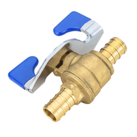 Vanne à boisseau sphérique manuelle en laiton sans plomb, raccord PEX X PEX standard, 1/2 pouce, modèle QF-17-1, marque HUANHAI, certifiée ISO9001