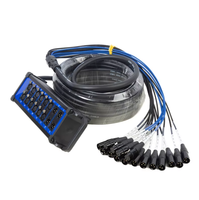 Boîtier de scène audio professionnel 12x4 XLR, câble multicore blindé robuste pour caméra, voiture, tournée, performance en direct