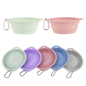 Produtos por atacado Venda Dobrável Silicone Pet Viagem Comida Água Bowl - Product Image 3