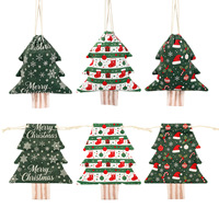 Pochette à cordon rayée rouge et verte, motif cadeau, en toile de coton, pour boule de Noël, arbre de Noël, crème beige, festive et charmante