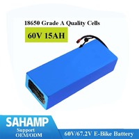 Paket Baterai Solid State 60V 12Ah 15Ah 20Ah 25Ah 30Ah untuk Sepeda Listrik/E-Scooter 1000 Siklus -20-45 Suhu Operasi Pintar