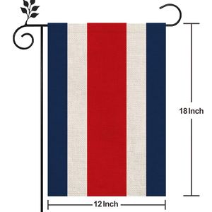 Drapeau du Costa Rica en lin pour extérieur, 12x18 pouces, imprimé par transfert thermique, style suspendu, durable, plusieurs styles disponibles - Product Image 2
