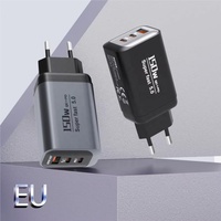 Cargador Rápido de Alta Velocidad de 150 W, Mini USB PD Tipo C, Carga Súper Rápida, Múltiples Puertos, Adaptadores de Carga Rápida Universales para Teléfonos Móviles de Viaje, EU/US/UK