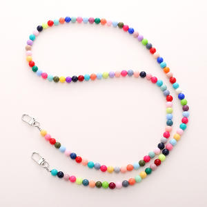 Nueva cuenta de madera Flor Mariposa Diagonal Cruz cadena con cuentas amor teléfono caso accesorios colgantes - Product Image 5