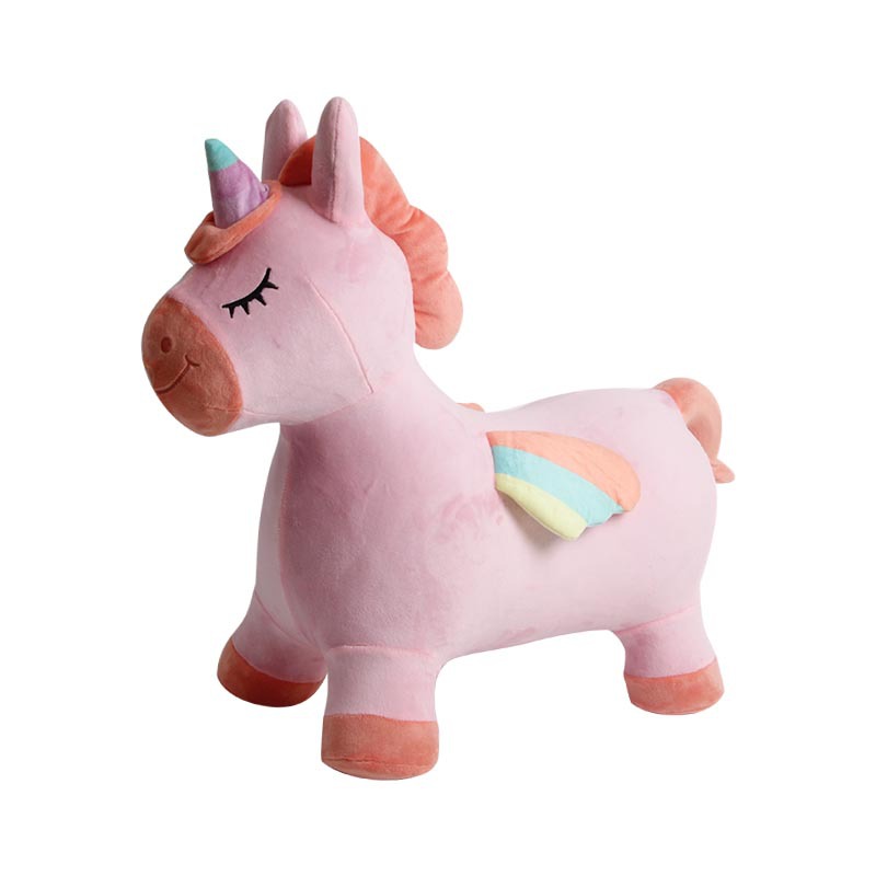 Прыгающая лошадь с одеждой, Детская уличная и комнатная игрушка, плюшевая Прыгающая лошадь