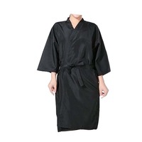 Robes de salon de coiffure en polyester imperméable pour femmes Cape de maquillage Robe Kimono Abaya Robe Capes pour utilisation dans les salons