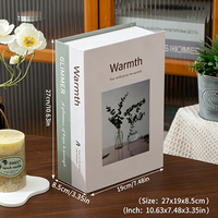 Boîte de rangement pour câbles en forme de faux livre avec fermeture magnétique, organisateur de fils décoratif, boîte de rangement pour câbles de bureau pour la décoration intérieure