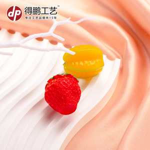 Adornos de Frutas en Miniatura de Resina, Decoración Realista para el Hogar, Set de Manualidades, Piña, Fresa, Sandía, Lichi - Product Image 4