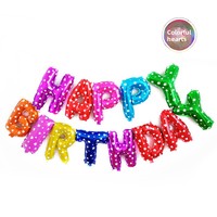 Ballon en film d'aluminium T1700 de 16 pouces, monogramme en lettres pour la décoration de fête d'anniversaire
