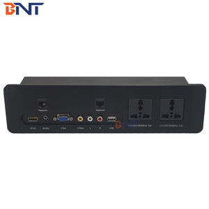 BNT Good Design <span class=keywords><strong>Prise</strong></span> murale pour chambre d'hôtel Noir/Argent Hub multimédia pour solutions TV <span class=keywords><strong>AV</strong></span> - Product Image 3