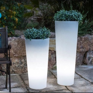 Maceta Redonda con Luz LED para Jardín o Balcón, Macetas Iluminadas, Maceta LED con Luz Solar para Calle - Product Image 3
