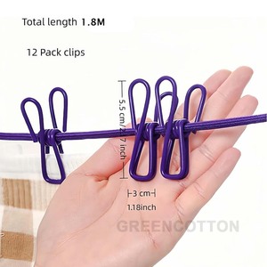 <span class=keywords><strong>Corde</strong></span> à <span class=keywords><strong>linge</strong></span> portable personnalisable avec logo, <span class=keywords><strong>corde</strong></span> à <span class=keywords><strong>linge</strong></span> de voyage antidérapante, outil de séchage extérieur sans perçage - Product Image 2