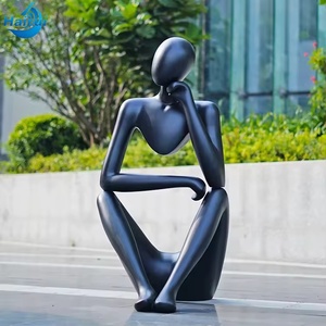 Escultura Abstracta Personalizada <span class=keywords><strong>de</strong></span> Figura Humana para Paisaje Moderno - Estatua <span class=keywords><strong>de</strong></span> Arte Minimalista para Interiores/Exteriores - Product Image 3
