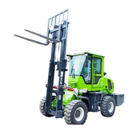 Pengiriman Gratis Forklift 4WD untuk Medan Berat 3 Ton 3.5 Ton 4 Ton Forklift Diesel Hidrolik Baru untuk Segala Medan Dijual