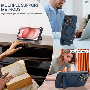 LeYi nueva llegada funda de teléfono magnética con soporte de soporte funda protectora a prueba de golpes <span class=keywords><strong>para</strong></span> <span class=keywords><strong>iPhone</strong></span> 12 <span class=keywords><strong>13</strong></span> 14 15 <span class=keywords><strong>Pro</strong></span> Max - Product Image 6
