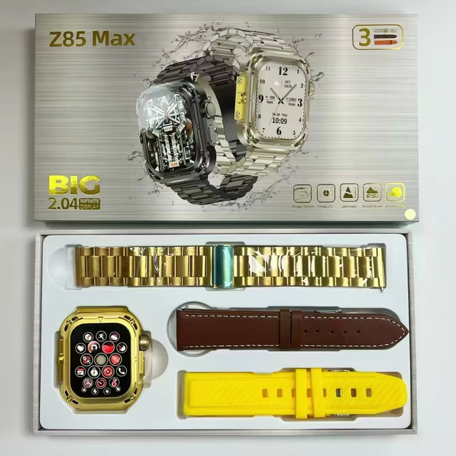 2025 Smart Watch Z85 Max With 2 Different Straps IP68 Waterproof Compass NFC Heart Rate Inteligente Smart Watch