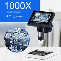 LED Digital Biological Microscope with HD LCD Screen 1000x Magnification Manual Focus for Coins Adults & Kids
