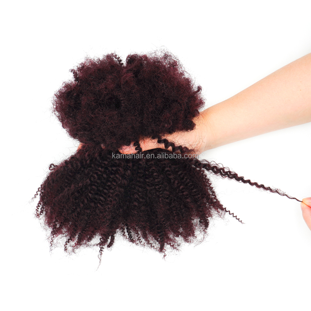 KAMA Afro Kinky Curl 4C 4B 4A Remy Brazilian Bulk Human Hair Locs Twist/Braiding Extensions Wholesale Detail Section 5