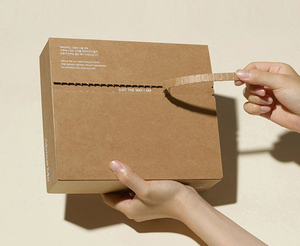 Maßgefertigte Reißverschluss-Box Verpackung Individuelle Boxen mit Logo Umweltfreundliche Kraftpapier-Versandbox Selbstklebende Kleidungsverpackung - Product Image 1