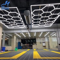 2022 Offre Spéciale lampes led hexagonales de lavage de voiture pour garage, réparation automobile, éclairage d'atelier