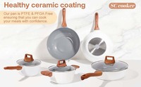 Batterie de cuisine antiadhésive multifonctionnelle de haute qualité en aluminium moulé sous pression Wok antiadhésif à chauffage rapide