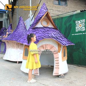 Statue <span class=keywords><strong>de</strong></span> maison <span class=keywords><strong>en</strong></span> fibre <span class=keywords><strong>de</strong></span> verre <span class=keywords><strong>de</strong></span> style conte <span class=keywords><strong>de</strong></span> fées pour parc à thème MY DINO FD059, décoration <span class=keywords><strong>de</strong></span> jardin - Product Image 3