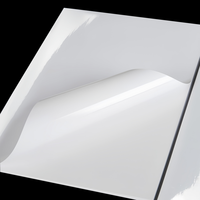 Étiquette autocollante imperméable blanche brillante en PP, imprimée numériquement à jet d'encre, personnalisée, découpée, pour emballage, feuilles, bougies et artisanat