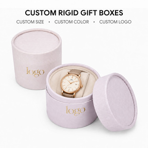 Caja de Cartón Rígido con Impresión Personalizada OEM, Empaque de Tubo Redondo de Lujo para Joyería, Velas, Perfumes, Regalos de Boda - Product Image 1
