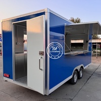 Promotion Camion de restauration mobile standard européen pour café, hot-dogs et nourriture de rue avec plan de travail en acier inoxydable