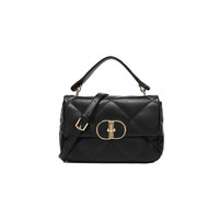 Sac à bandoulière matelassé noir pour femme avec poignée supérieure, modèle WQ-1558G