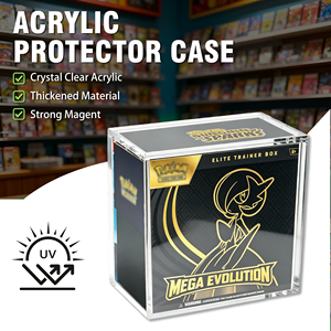Boîte <span class=keywords><strong>de</strong></span> présentation ETB anti-UV <span class=keywords><strong>de</strong></span> qualité supérieure, fermeture magnétique, acrylique hautement transparent, étui pour cartes à collectionner Pokemoned, directement <span class=keywords><strong>de</strong></span> l'usine - Product Image 1