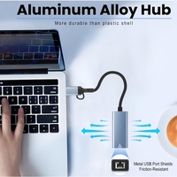 2'si 1 arada USB C USB 3.0 - RJ45 Gigabit LAN Ethernet Ağ Adaptörü1000 Mbps Dizüstü Bilgisayar Tablet PC için