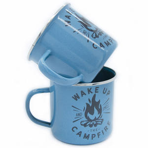 Tazas de <span class=keywords><strong>Esmalte</strong></span> de Color de Grado Alimenticio de 350 ml, Tazas Seguras para Café y Té, para Campamento, Senderismo, Excursionismo, con Logotipo Personalizado, Embalaje en Caja de Regalo - Product Image 6