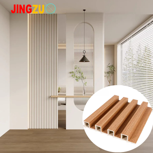 Panel de Pared Interior de WPC Acanalado, Impermeable, Insonorizante, Revestimiento Decorativo para Paredes, para Fondo de <span class=keywords><strong>TV</strong></span> - Product Image 1