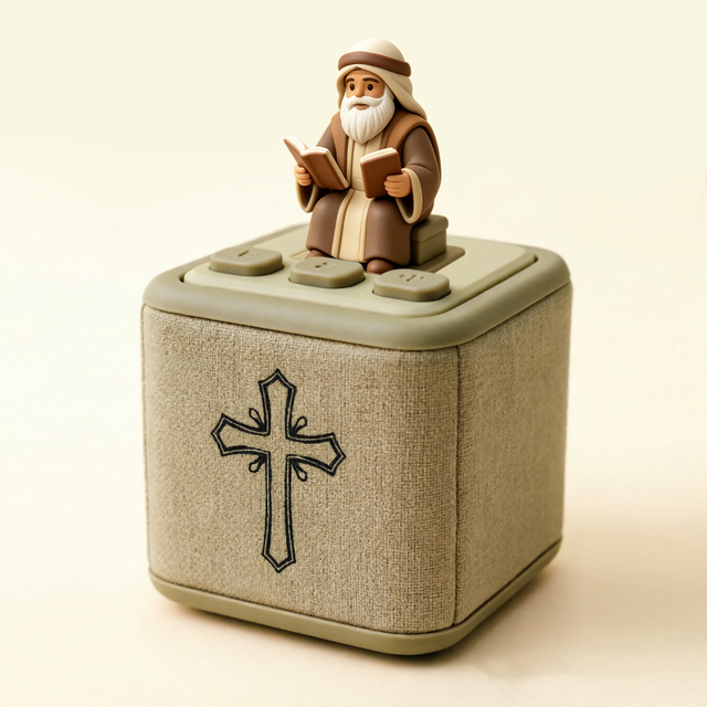 Bible Stories NFC Audio Player Kids Christian Sunday School Learning Toy APP Control Scripture Story Machine Religious Gift