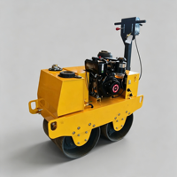Compacteur vibrant portatif à double tambour, petit compresseur vibrant autoporté pour chantier de construction
