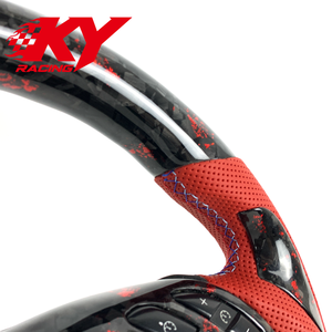 Volant sport personnalisé en fibre de carbone forgée pour BMW M M3 E46 E39 E53 X5 330i 325i F10 F20 F30 F80 F82 - Product Image 2