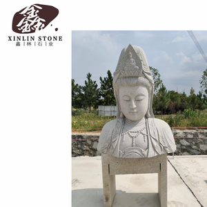 รูปปั้นอกหินจีนกวน<span class=keywords><strong>อิ</strong></span><span class=keywords><strong>ม</strong></span>ขวัญหยินรูปปั้นหินแกรนิตสีเทาสีขาวธรรมชาติสำหรับรูปปั้นในสวนแกะสลักหิน - Product Image 1