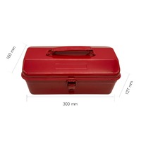 Boîte à outils en fer Y300, boîte de rangement en métal haute capacité, étui de transport portable pour la maison avec fermoir de verrouillage robuste