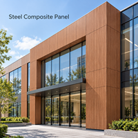 Panneau composite bois-acier sur mesure de 2 mm, 3 mm, 4 mm pour revêtement de façade de bâtiment de bureaux