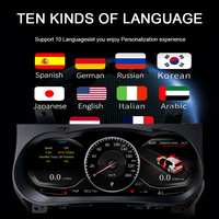 Foforfor 12.3'' pour Toyota Hilux 2016-2024, tableau de bord numérique LCD, panneau d'instrument, compteur de vitesse, affichage de la vitesse du véhicule