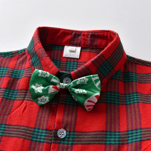 Boutique Christmas Eve Outfitstoddler <strong>Boy</strong> Clothes Set Plaid T-Shirt Red Pants Children's Outfit <strong>Boys</strong> <strong>Clothing</strong> Sets Kids Wear - Product Image 4