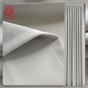 Tissu occultant ignifuge en polyester 100% ultra-dense teint noir |   Tissu tissé très lourd, blocage <span class=keywords><strong>total</strong></span> de la lumière - Product Image 1