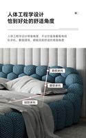 Cama Doble Moderna con Diseño de Castillo de Princesa, Muebles de Dormitorio de Hotel de Cuero, Duraderos