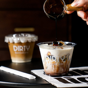 Tasse à Café en Plastique <span class=keywords><strong>PET</strong></span> Transparente Personnalisée de 260 ml Avec Couvercle, Jetable Pour Sodas et Boissons, Idéale Pour Cafés et Plats à Emporter - Product Image 4