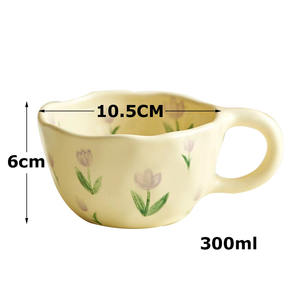 Tazas de Café Nórdicas Creativas de Lujo Hechas a Mano, Ecológicas, Aptas para Lavavajillas, Personalizables, Exquisitas, de Cerámica, con Asa de Flores, para el Hogar - Product Image 6