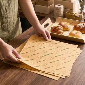 Customize Design Eco-friendly <b>Waxed</b> Greaseproof PE Coating Recyclable Sandwich Bread Wrap Bread Sandwich <b>Paper</b> Packaging - Product Image 5