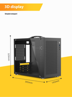 Gamer-X X100 Pro MicroATX Boîtier PC TYPE-C Port Transparent Côté 240 Alimentation ATX SFX refroidie par eau Tour médiane Portable